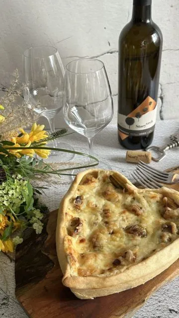 Lahodný koláč s náplní z máslového pórku a mascarpone